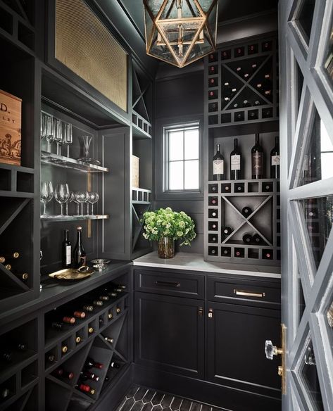 Basement Bar Wine Storage, Small Wine Cellar Ideas, Mini Wine Cellar, Wine Cellar Small, Wine Pantry, Wine Cellar Inspiration, Dark Kitchen Ideas, 70’s House, Wine Room Design