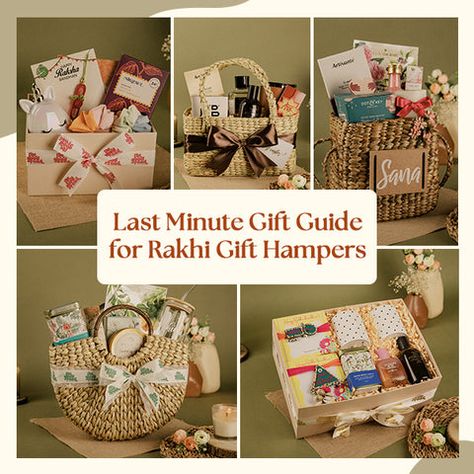 Explore our last-minute Rakhi gift hampers guide for delightful surprises that are sure to make Raksha Bandhan even more memorable! Rakhi Hampers Diy, Rakhi Hampers, Handmade Hamper, Raksha Bandhan Gifts, Rakhi Gift, Diy Gift Set, Hamper Basket, Raksha Bandhan, Birthday Cards Diy