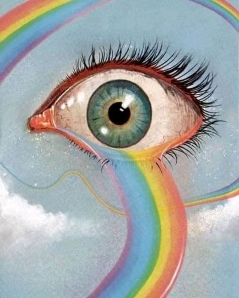 An Eye, A Rainbow, Canvas Painting, Rainbow, Canvas, On Instagram, Instagram, Art