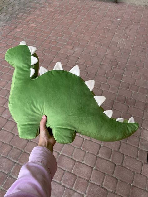 Velvety soft handmade dinosaur plushie Dinosaur Pillow Diy, Dinosaur Pillow Pattern, Dinosaur Themed Room, Dino Pillow, Dinosaur Plushie, Dinosaur Pillow, Plushie Pillow, Handmade Dinosaur, Dinosaur Room Decor