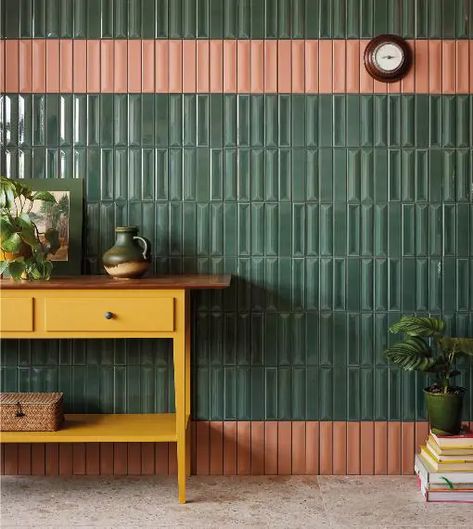 Textured Wall Tile, Orange Tiles, Green Mosaic, Glazed Walls, Mosaic Wall Tiles, Kitchen Wall Tiles, Tiles Texture, Outdoor Tiles, Shop Interior Design