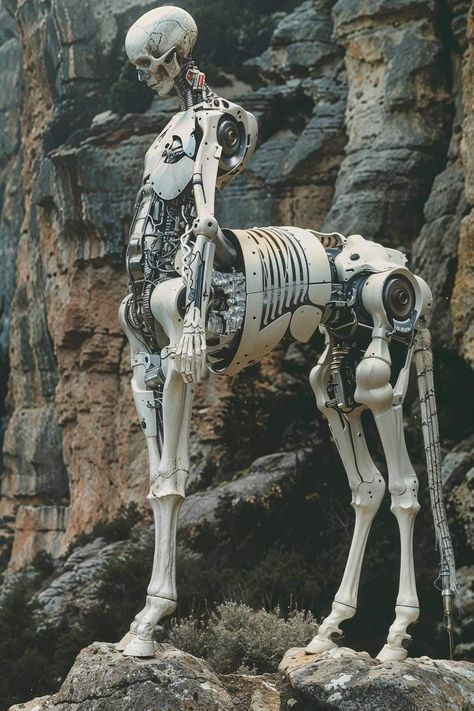 Robot Horse, Steampunk Creatures, Mechanical Dragon, Mechanical Horse, Zombie Life, Sience Fiction, Skeleton Artwork, Mechanical Animals, Robot Animal