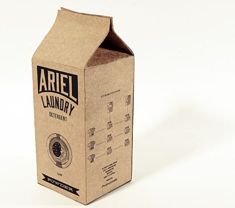 Ariel Laundry Detergent (Student Project) on Packaging of the World - Creative Package Design Gallery Detergent Packaging, Powder Soap, Powder Detergent, Detergent Bottles, Homemade Laundry Detergent, Cosmetic Packaging Design, Eco Packaging, Dog Branding, House Of Beauty