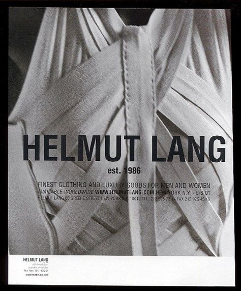 The enduring coolness of Helmut Lang Helmut Lang Campaign, Helmut Lang 90s, Helmut Lang Archive, Matthew Williams, Anti Fashion, Vintage Blog, Ad Fashion, Non Sequitur, Dress Spring