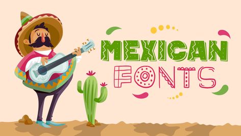 Mexican Signs, Mexican Lettering, Mexican Typography, Mexican Branding, Mexican Banner, Latin Festival, Mexican Clipart, Mexican Graphic Design, Sign Lettering Fonts