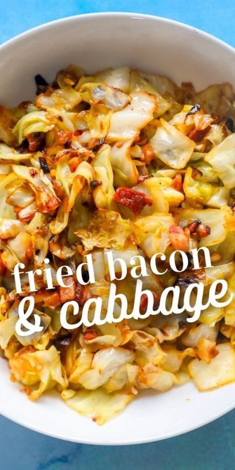 Cabbage And Ham, Cabbage Recipes Southern, Ham And Cabbage, Fried Cabbage Recipes, Sweet And Sour Cabbage, Sour Cabbage, Bacon Fried Cabbage, Cabbage Roll, Pasta Vegetariana