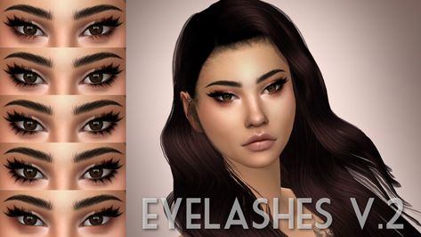 Eyelashes v.2• 5 styles • found in skin details • works with glasses :) you need this mesh for these to work in game DOWNLOAD Sims 4 Cc Eyes, Die Sims 4, The Sims 4 Skin, Makeup Cc, Pelo Sims, Skin Details, Sims 4 Cc Makeup, Sims 4 Cc Skin, Stem Challenge