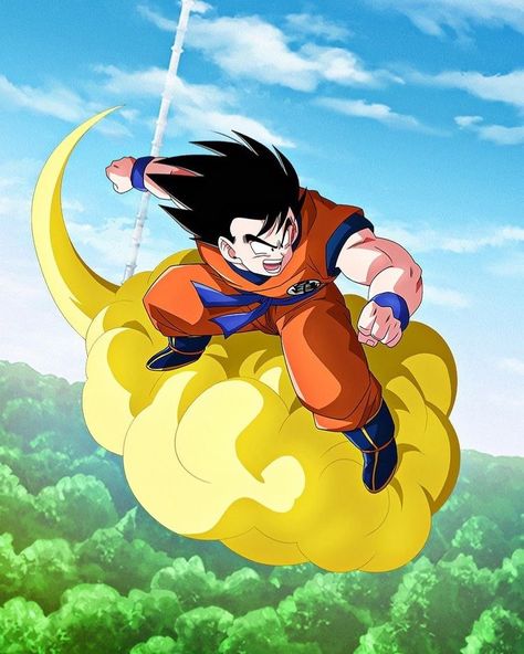 Goku Flying, Dragon Ball Poster, Flying Nimbus, Ball Character, Goku Gohan, Goku And Gohan, Dokkan Battle, Db Z, Goku Wallpaper