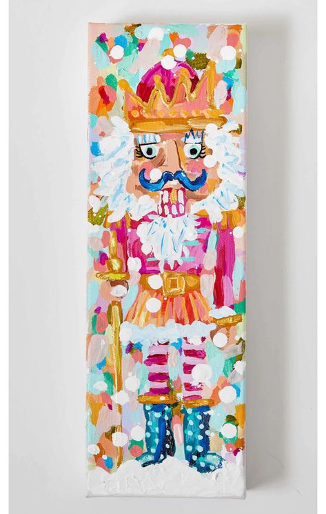 Nutcracker Painting, Texture Canvas Painting, Nutcracker Image, Texture Canvas, Christmas Canvas, Whimsical Christmas, Nutcracker Christmas, Christmas Paintings, Painting Art Projects