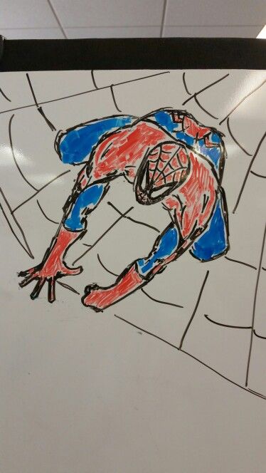 Spiderman Whiteboard Drawing, Spider Man Whiteboard Drawing, Expo Marker Art Whiteboard, Anime Whiteboard Art, White Board Drawings Whiteboard, Whiteboard Drawing Ideas, Whiteboard Art Ideas, Cute Whiteboard Drawings, Whiteboard Sketch