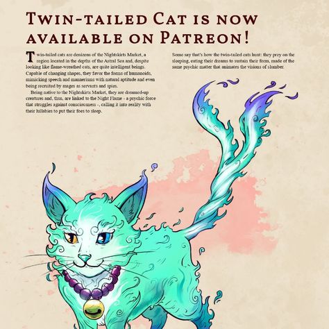 Get hundreds of items, inventive monsters, maps, and more on our patreon! #dnd #homebrew #dndhomebrew #magicitem #fantasyitem #dndmagicitem #dungeondanddragons #shinypress #5e #dnd5e #bakeneko #nekomata Dnd Creatures, Dnd Homebrew, Tactical Swords, Doodle Books, Dnd Dragons, Dnd Stuff, Dungeons And Dragons Homebrew, Cool Pets, Home Brewing