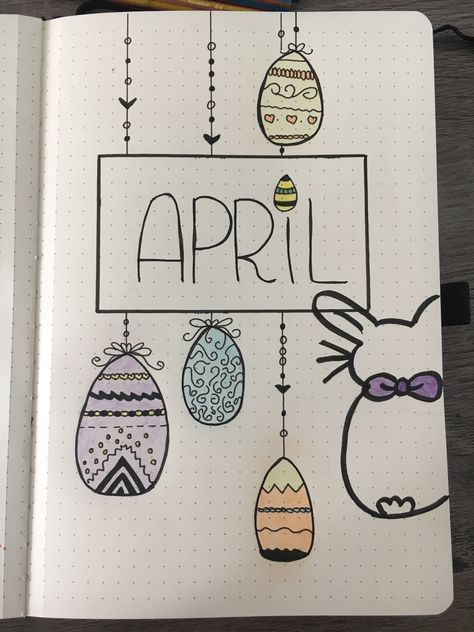 APRIL 🐣 #bulletjournal April Dot Journal Ideas, April Drawings, Ide Jurnal, Journal April, Whiteboard Calendar, Taylor Swift Cute, Dot Journals, Mood Tracker, Bullet Journal Ideas Pages