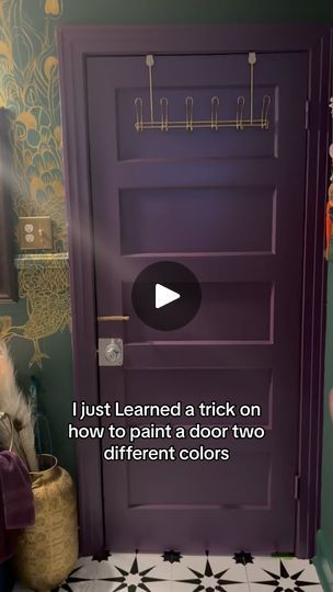 105K views · 20K reactions | This blew my mind when I found this out 🤯 my bathroom is coming along nicely, I’m going for moody maximalist vibes in there #painting #door #homedecor #remodeling #fypシ゚viral | Kiki Russo | kikirussoart · Original audio Front Door Painting Ideas Creative, Color Interior Doors, Door Frame Painting Ideas, Painted Closet Doors Art, Painted Door Frames, Painted Doors Interior Creative, Painted Doors Interior, Paint Doors Interior, Painted Bedroom Doors