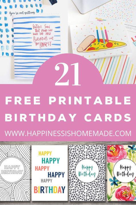 Diy Easy Birthday Cards, Happy Birthday Card Ideas Homemade, Printable Birthday Cards Free, Happy Birthday Free Printable, Teacher Birthday Card, Coloring Birthday Cards, Birthday Card Template Free, Free Happy Birthday Cards, Printable Birthday Cards