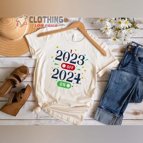 2023 Off 2024 On Happy New Year Shirt, Hello 2024 New Year Sweatshirt, New Year Shirt, New Year Family Gift Check more at https://clothinglowprice.com/product/2023-off-2024-on-happy-new-year-shirt-hello-2024-new-year-sweatshirt-new-year-shirt-new-year-family-gift/ Hello 2024, Happy New Year Shirt, Year Sweatshirt, New Year Shirt, New Years Shirts, Tshirt Design, Family Gifts, Happy New, Happy New Year