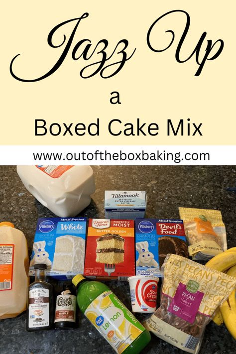 Jazz up a Boxed Cake Mix: 12 Easy Hacks Box Cake Mix Hacks, Foolproof Cake Recipe, Coconut Lime Cake, Yule Log Cake Recipe, Yellow Cake Mix Recipes, Cake Mix Doctor, Recipes Using Cake Mix, Boxed Cake Mixes Recipes, Cake Mix Desserts