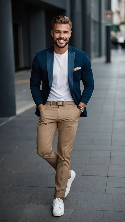 Elevate Your Wardrobe: 13 Classy Smart Casual Outfits for 2024 - Cheerful Talks Smart Casual Outfit Ideas, Summer Office Attire, Mens Smart Casual Outfits, Smart Casual Menswear, Blazer Outfits Casual, Casual Outfit Ideas, Summer Office, Smart Casual Men, Smart Outfit