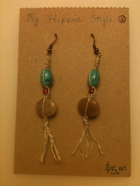 My first ever hemp earrings! My jewelry is called "My Hippie Style"after my board that best describes myself! And I do sooooo wish I had all these things that r on this board! Hemp Earrings, Turquoise Tie, Orange Turquoise, Hippie Earrings, Mom Jewelry, Orange And Turquoise, Hippie Jewelry, Down To Earth, Diy Pallet