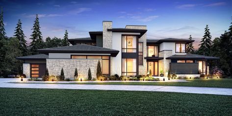 Modern Traditional Home Exterior, Praire Style Homes, Path To Front Door, Modern Farmhouse Remodel, Modern Prairie Style, Modern Prairie Home, Prairie Style Architecture, Modern Prairie, Lake Houses Exterior