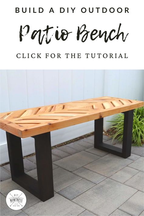 Outside Bench Ideas Front Porch, Diy Small Bench Outdoor, Diy Deck Bench, Bench Ideas Outdoor, Diy Planter Bench, Patio Bench Diy, Patio Bench Ideas, Diy Outdoor Bench Easy, Diy Benches For Outside