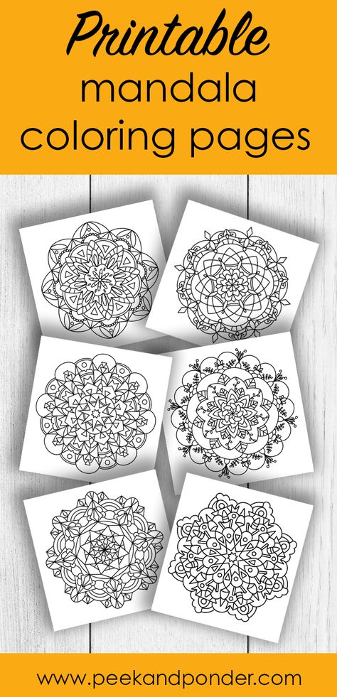 Mandala Templates Free Printable, Printable Mandala Coloring Pages, Hand Drawn Mandala, Printable Mandala, Drawn Mandala, Easy Mandala, Easy Mandala Drawing, Simple Mandala, Free Adult Coloring Pages