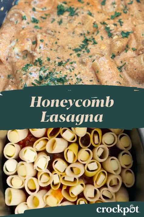 Who wants to spend hours in the kitchen when you can have dinner ready in less than 30 minutes! Our The Crockpot™ Express Oval Pressure Cooker made this possible! We took a classic recipe and turned into the new viral honeycomb pasta cake, this is just like it but cooks even faster! Honeycomb Pasta, Pasta Cake, Crockpot Lasagna, Slow Cooker Lasagna, Lasagna Recipe, Classic Food, Pressure Cooker, Cooker Recipes, Slow Cooker Recipes