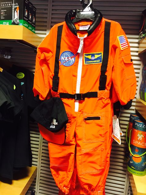 Natural History Museum Gift Shop. Orange NASA space suit Nasa Aesthetic Outfit, Nasa Jacket Outfit, Womens Nasa Costume, Orange Space Suit, Orange Astronaut Costume, Nasa Space Suit, Skater Fits, Slaughterhouse Five, Museum Gift Shop