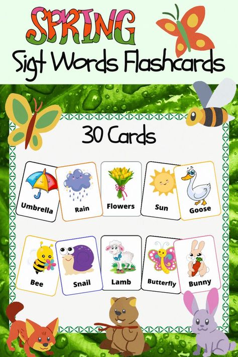 Spring Flashcards, Flash Cards For Kids, Bird Identification, Sight Word Flashcards, Printable Cute, Teacher Templates, Earth Day Activities, Flashcards For Kids, Spring Birds