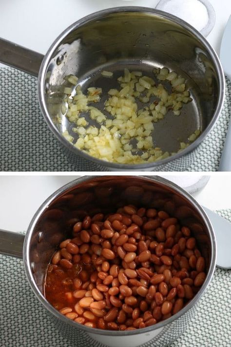 Refried Beans Recipe From Canned Beans, Refried Beans From Canned Beans, Make Refried Beans From Canned Beans, Easy Refried Beans Canned, Homemade Refried Beans Easy From Can, Refried Beans With Canned Pinto Beans, Refried Beans From Canned Pinto Beans, Refried Beans Recipe Canned Pinto Beans, Best Refried Beans Recipe Can