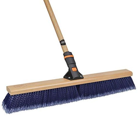 SWOPT 24” Premium Multi-Surface Push Broom Head - Interchangeable Cleaning Head for Effortless Indoor and Outdoor Cleaning Push Broom, Broom Handle, New Homeowner Gift, Cleaning Closet, Inner Core, Outdoor Tools, Scrub Brush, Brooms, New Homeowner