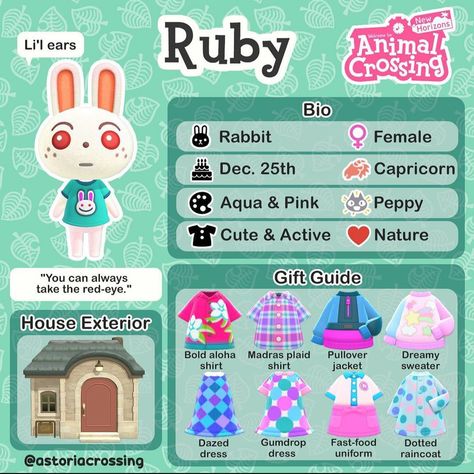 Freya Acnh, Acnh Island Name Ideas, Ruby Acnh, Zell Animal Crossing, Ruby Animal Crossing, Acnh Gift Guide, Acnh Characters, Acnh Guide, Acnh Tips