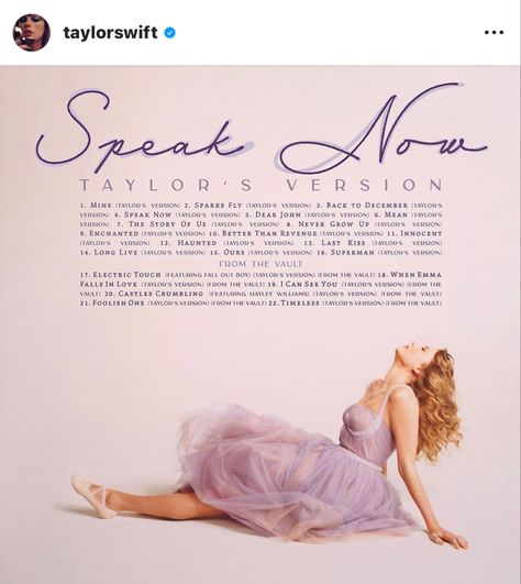 This is not a drill!!!!! And it is also showing up on Apple Music! Speak Now Tv, Taylor Swift Speak Now, Last Kiss, John Taylor, Taylor S, Speak Now, Dear John, Never Grow Up, Something Bad