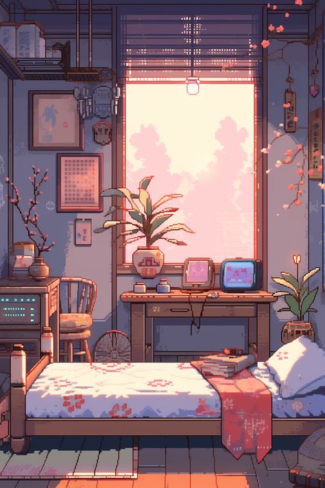 #rococo #pixelart #lofi #90s #aesthetic #anime #animeart #rooms #liminal #spaces #aiart #midjourney #midjourneyart #relaxing #wallpapers Lofi Artwork, Japanese Lofi Wallpaper, Slice Of Life Aesthetic, Artist Room Aesthetic, Anime Bedroom Drawing Aesthetic, Lofi Japan Wallpaper, Japanese House Aesthetic Anime, Lofi Aesthetic Room Drawing, Japan Room