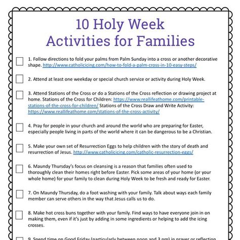 Holy Week for Kids: 10 Holy Week Activities Free Printable Holy Week For Kids, Holy Week Activities, Family Activities Kindergarten, Lenten Activities, Catholic Printables, Lent Ideas, Family Activities Preschool, Catholic Lent, Christ Centered Easter