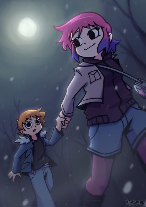 Scot Pilgrim And Ramona, Scott Pilgrim Scenes, Scott Pilgrim X Ramona Flowers, Scott Pilgrim And Ramona Flowers, Scott And Ramona, Bryan Lee O Malley, Scott Pilgrim Comic, Ramona Flowers, Scott Pilgrim Vs. The World