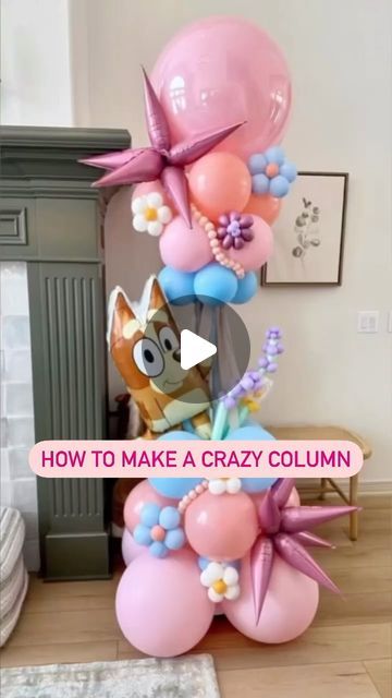 Balloon Column Tutorial, Balloon Castle, Balloon Pillars, Column Decoration, Balloon Tower, Balloon Columns, Pop Pop, March 8, Balloon Bouquet