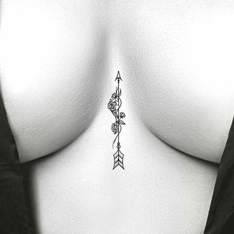 Arrow Tattoos For Women, Family Tattoo Designs, Sigil Tattoo, Knot Tattoo, Tattoos For Women Flowers, Chest Tattoos For Women, Sternum Tattoo, Small Hand Tattoos, Arrow Tattoos