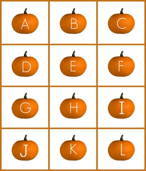 Fun Reading Games, Sensory Writing, Preschool Rules, Fall Sensory, Halloween Lesson, Letter Flashcards, Fall Arts And Crafts, Free Printable Letters, Pumpkin Cards