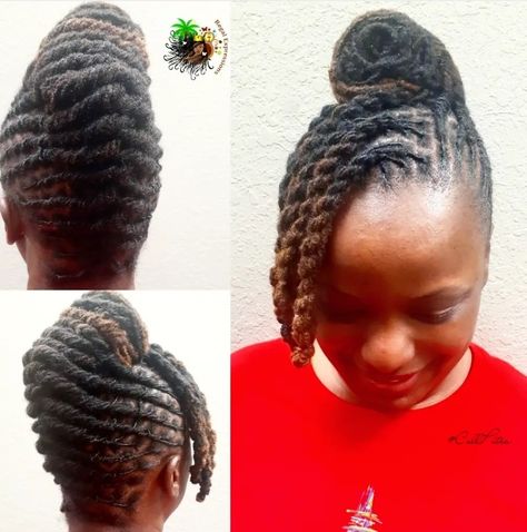 French Roll Loc Style, Barrel Rolls Locs Women, Locs Women, African Hair Salon, Locs Ideas, Lock Styles, Dreadlocks Styles, Short Dreadlocks Styles, Dreads Styles For Women