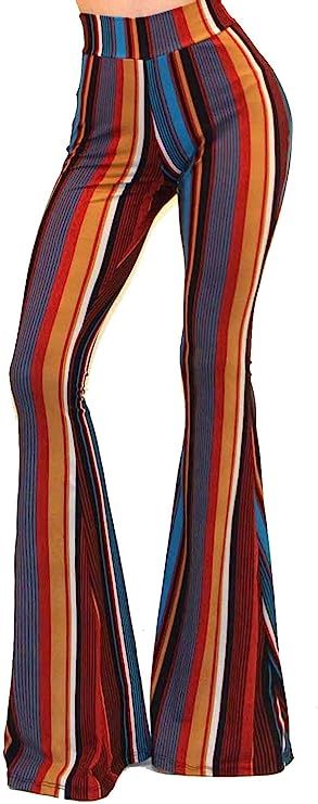 stripes and wide leg bell bottoms just go together #groovy#funk#boho#chic https://amzn.to/3Pb4q7h 70s Shoot, Flare Pants Boho, Rodeo Houston, Punchy Outfits, Teenage Memories, Bell Bottom Leggings, Fashion Major, Groovy Clothes, Styled Outfits