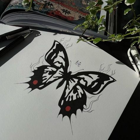 Kotodama Mey Tattoo 言霊 on Instagram: "- spider x butterfly - 🕷 Plus disponible • Un petit flash pour le plaisir, dm pour t’en procurer un similaire mon ichigo🍓 Ignore the hashtag #butterflytattoo #butterfly #tattoo #tattooart #tattooflash #marseille #tattoomarseille #spidertattoo #blackandredtattoo #redtattoo #red #japon #japan #japanesetattoo #japanesestyle #papillontattoo" Japanese Butterfly Tattoo, Japanese Butterfly, Butterfly Tattoo, Flash, Japan, Tattoos, Red, On Instagram, Quick Saves