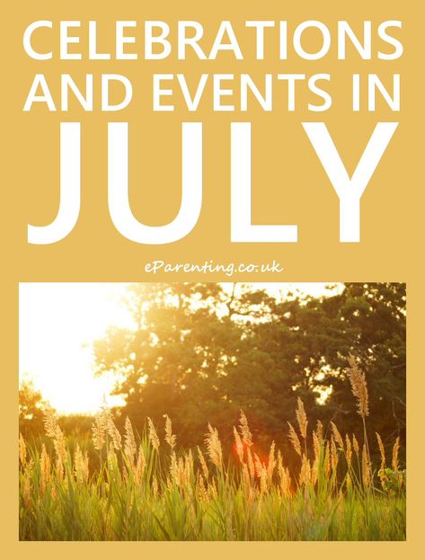 Calendar of Holidays, Celebrations, Awareness and Special Events 2020 - 2021 July Themes, July Flower, August Events, July Events, Saints Days, July Holidays, Calendar Of Events, Celebration Day, Rainbow Room