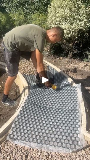 973K views · 379 reactions | Gravel grids in position 🔥 lovely gravel between the limestone pavers #limestone #pavers #gravel #grids | Fresh Air Landscapes | Duffrey · Timeless Gravel Slabs Garden, Gravel And Paver Walkway, Pavers Gravel, Gravel Courtyard, Garden Terrace Ideas, Gravel Pavers, Renovation Hacks, Gravel Walkway, Gravel Pathway