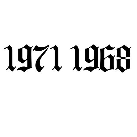 1968 Tattoo Number, Old English Tattoo, Simple Arm Tattoos, Small Tattoos For Guys, English Tattoo, Black Work, Drawing Projects, Old English, Visual Identity