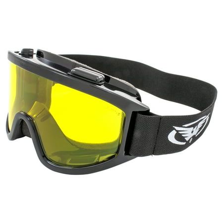 Will Fit Over Most Glasses Size: Adult.  Color: Yellow. Goggles For Men, Motorcycle Goggles, Automotive Apparel, Safety Goggles, White Camo, Motorcycle Gear, Dirt Bike, Car Tires, Goggles