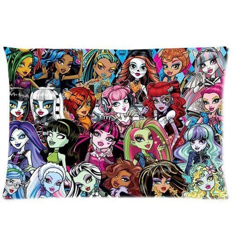 Custom Monster High Pillowcase Standard Size 20x30 Cotton Pillow Case P833 *** Tried it! Love it! Click the image. : DIY : Do It Yourself Today Custom Monster High, Monster Makeup, Retro Throw Pillows, Monster High Pictures, Moster High, Monster High Custom, Monster High Art, Monster High Characters, Custom Pillow Cases