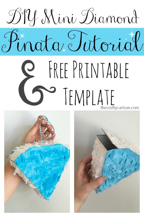 MINI DIAMOND PINATA!! #diy #pinata #easycraft Diamond Pinata, Pinata Diy, Mini Pinatas, Diy Pinata, Paper Trail, Birthday Decor, Diy Template, Recipe Collection, Pool Party