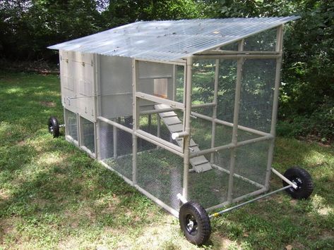 Small Chicken Coop, Chicken Coop Plans Free, Mobile Chicken Coop, Easy Chicken Coop, Portable Chicken Coop, Chicken Tractors, Amazing Chicken, Chicken Coup, Chicken Tractor