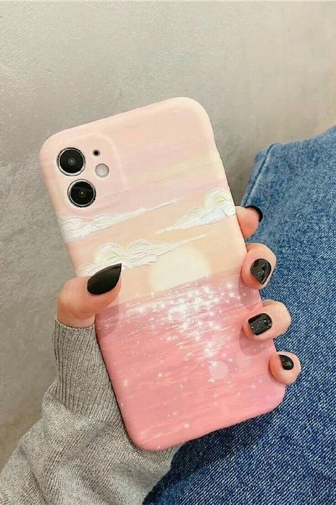 Painting Phone Case, Cover Painting, Phone Case Diy Paint, Diy Phone Case Design, Creative Iphone Case, Sun Clouds, Diy Iphone Case, Unique Iphone Cases, Sun And Clouds