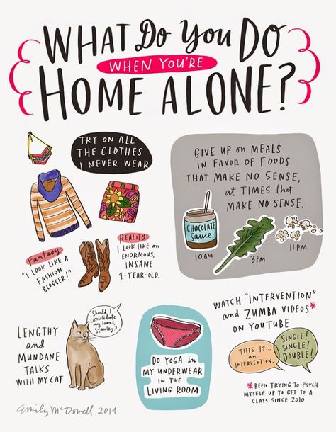 What Do You Do When You're Home Alone? | A Cup of Jo Things To Do Home Alone, Cup Of Jo, What To Do When Bored, Things To Do At Home, Pop Quiz, Things To Do When Bored, Easter Basket Diy, Home Alone, Your Boyfriend